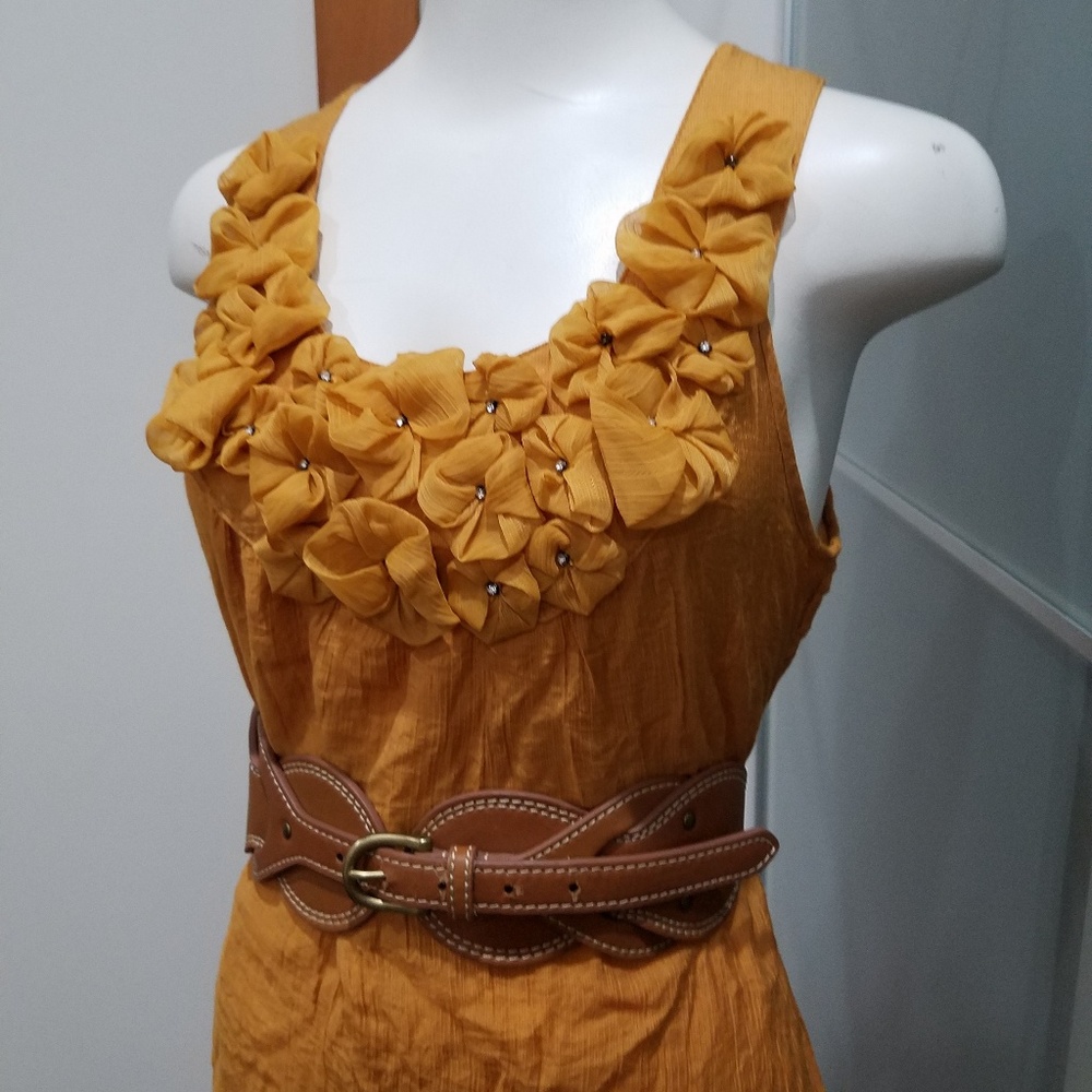 Charming Charlie Mustard Mini Dress - Picture 3 of 3